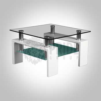 End Table – Maxim – Glass/Frost – White