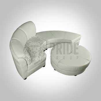Sectional – Sofa – Leather – White