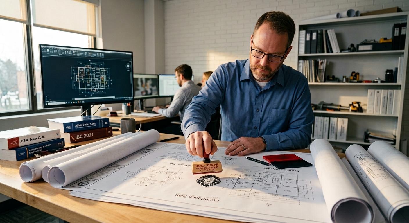 Certified engineering stamp