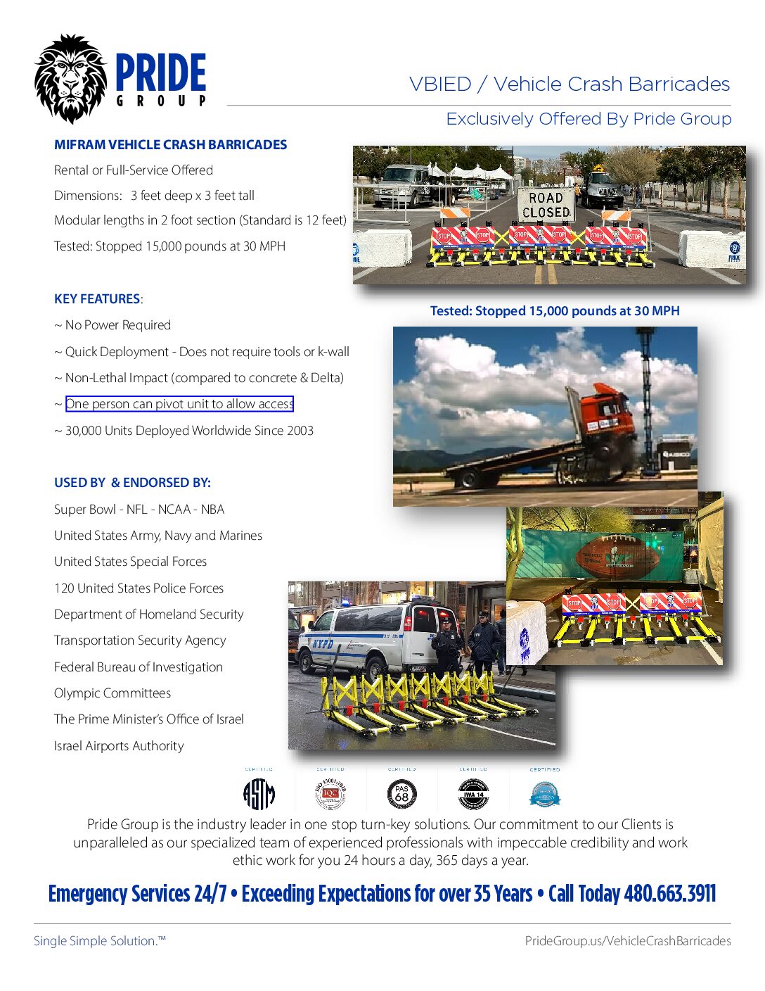 Cover of VBIED Vehicle Crash Barricades