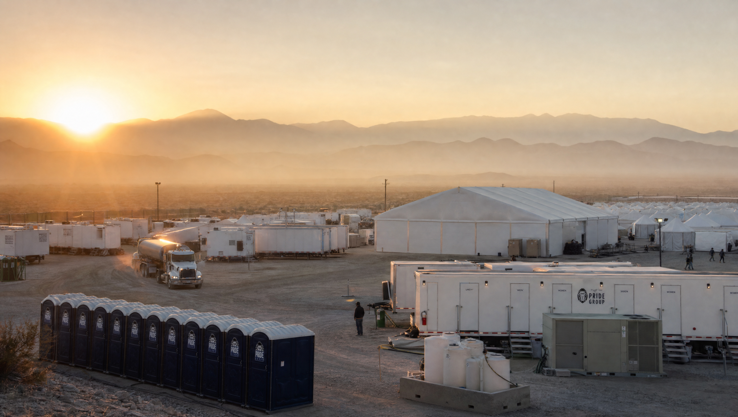 Emergency base camp built by Pride Group